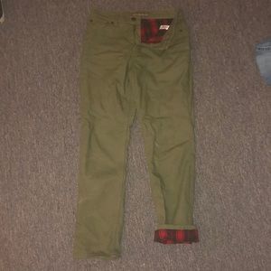 bit and bridle flannel lined jeans